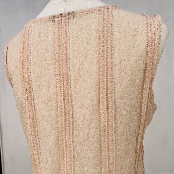 Anarkh Lace Sleeveless Top in 'Vintage Ivory' Size Medium Made in USA / Coquette - Picture 9 of 14